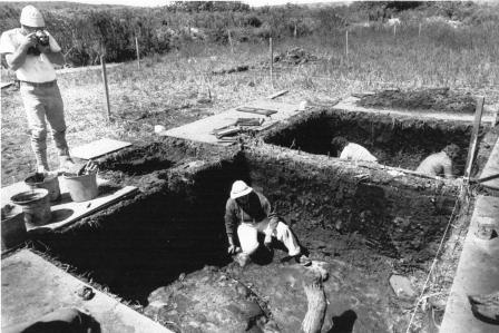 Members of the Buffalo Museum of Science on the Hiscock Farm, Byron during the annual summer dig – 1984