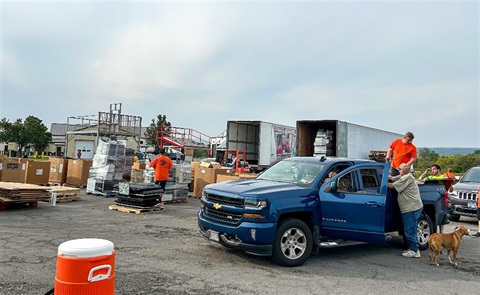 A photo of a recycling event